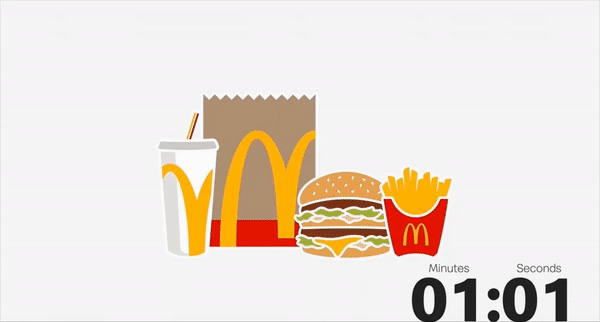 McDonald's branded countdown animation