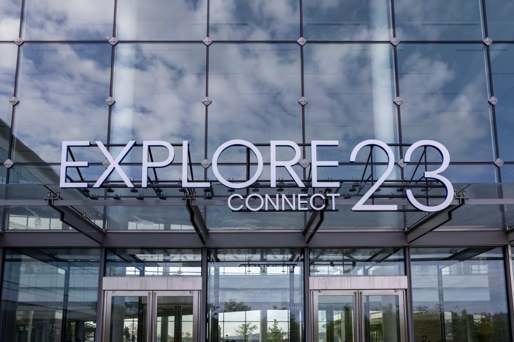 "EXPLORE Connect 23" sign