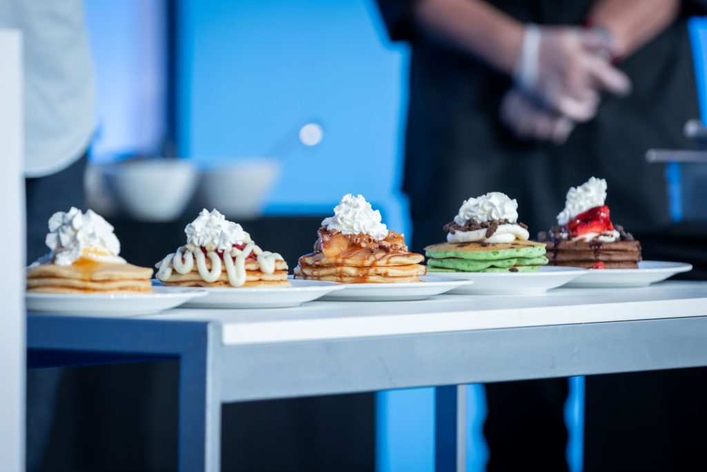 various pancakes on stage