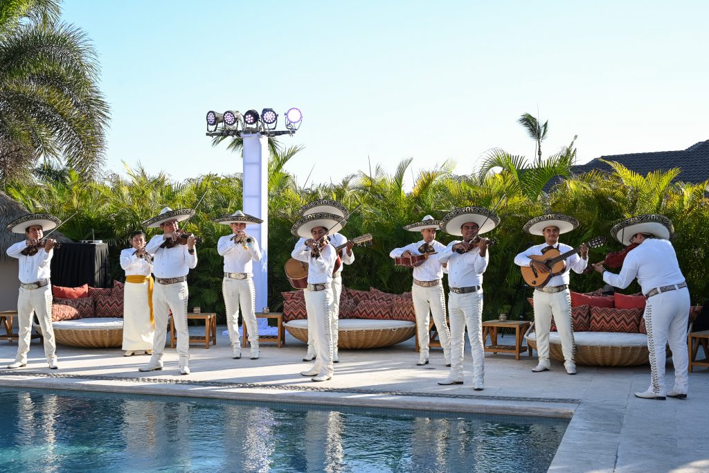 pool-side mariachi band