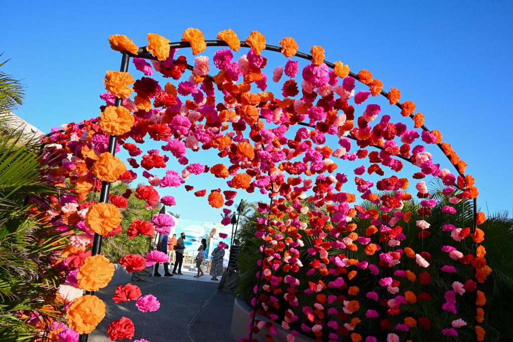 floral archway