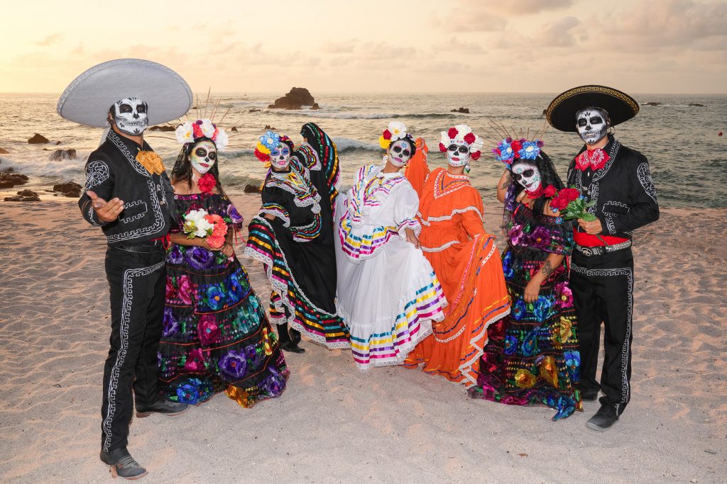 performers at final night party on the beach