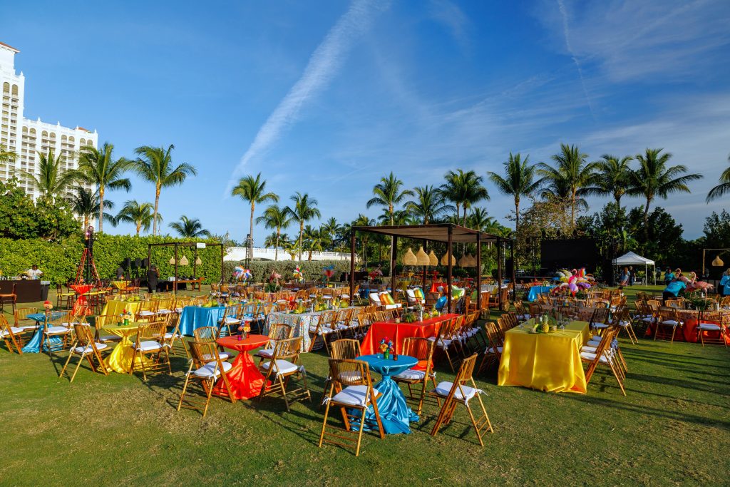 outdoor setup at Verizon's President's Club