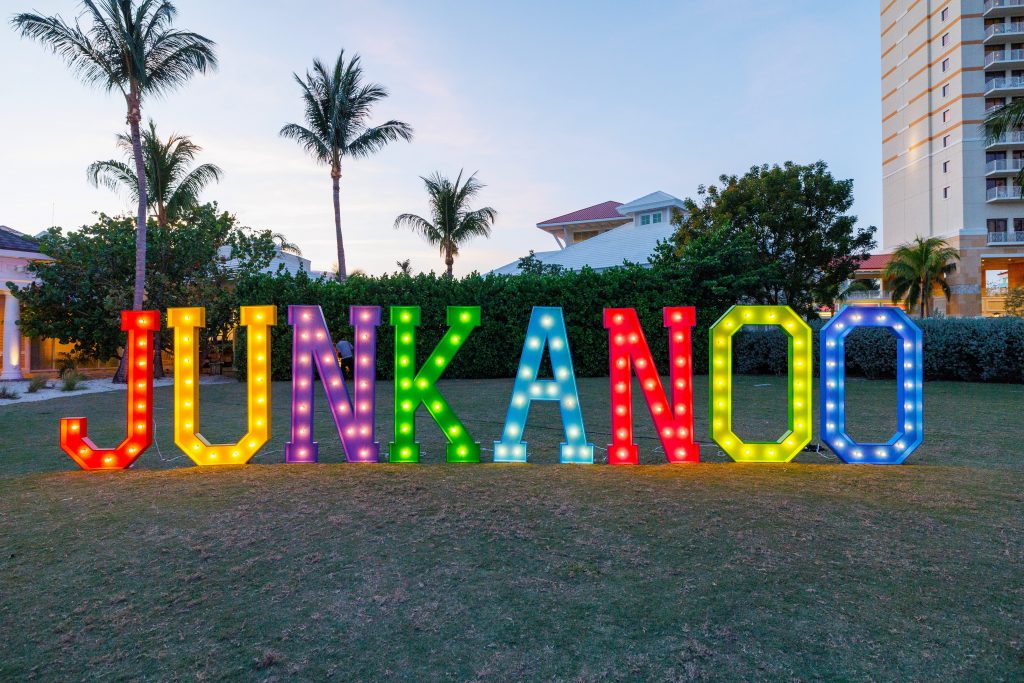 light-up "Junkanoo" sign