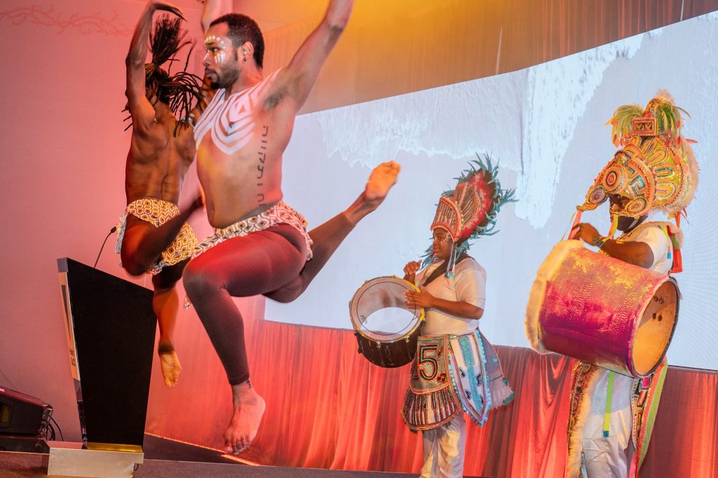 performers on stage at President's Club