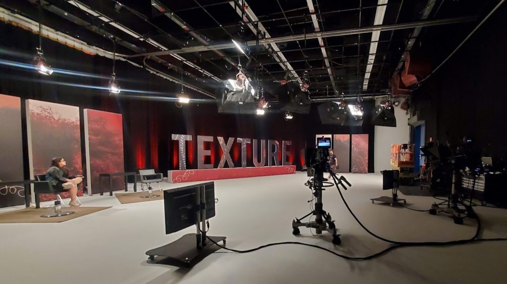 virtual event production set up