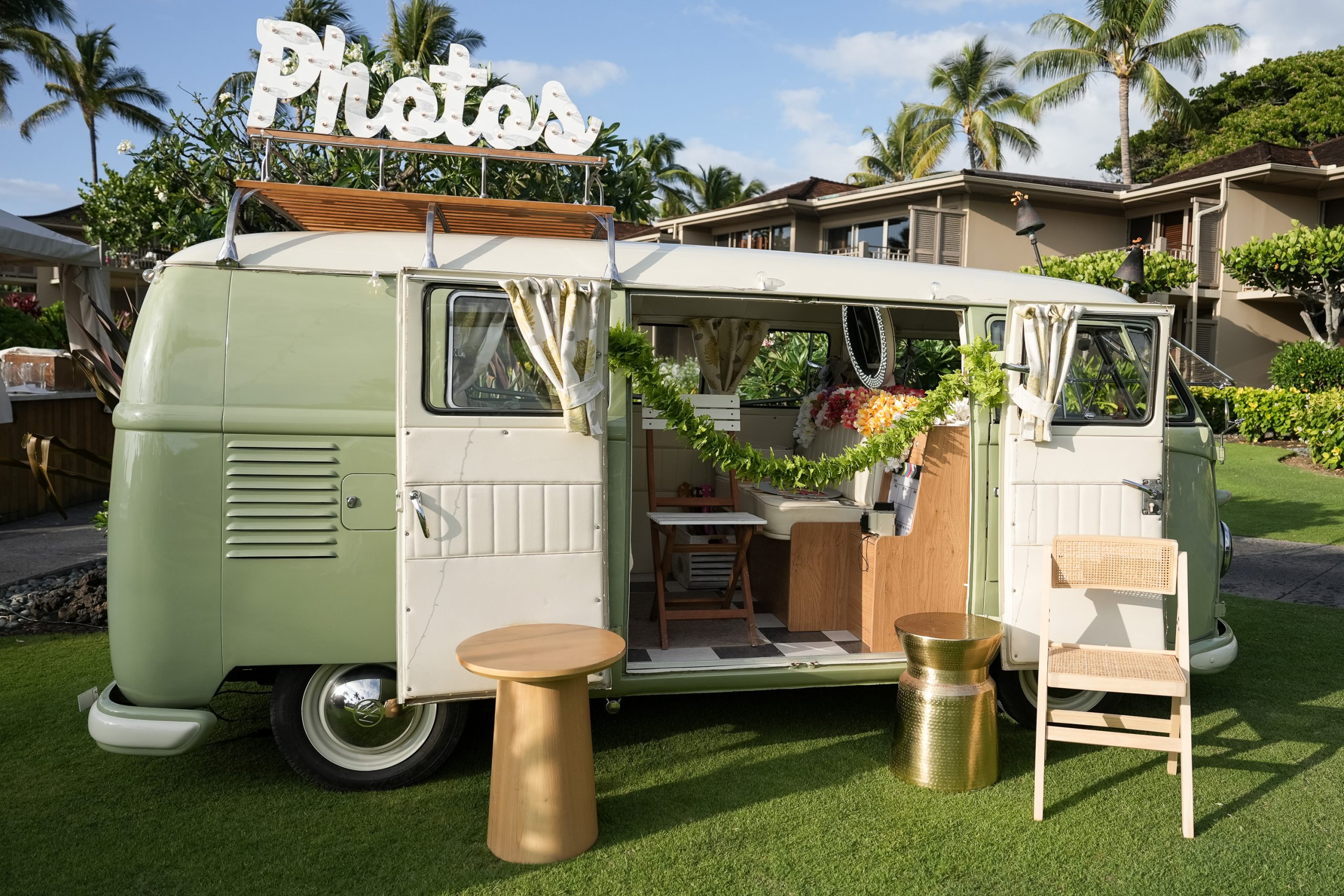 photo booth at incentive trip to Hawaii