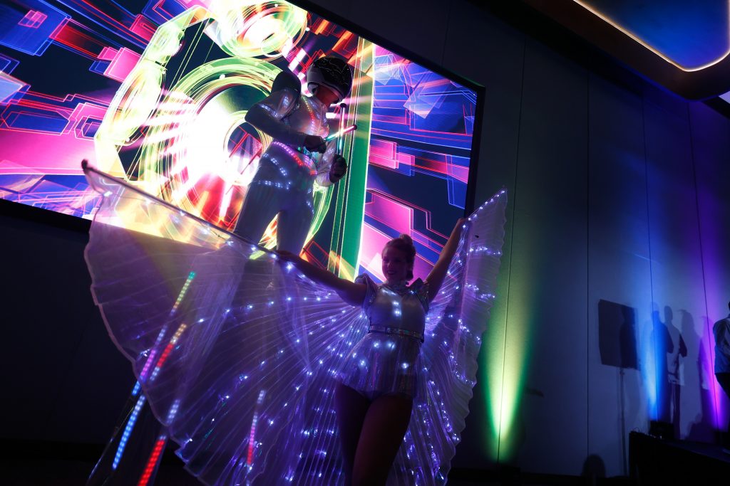 glowing performers