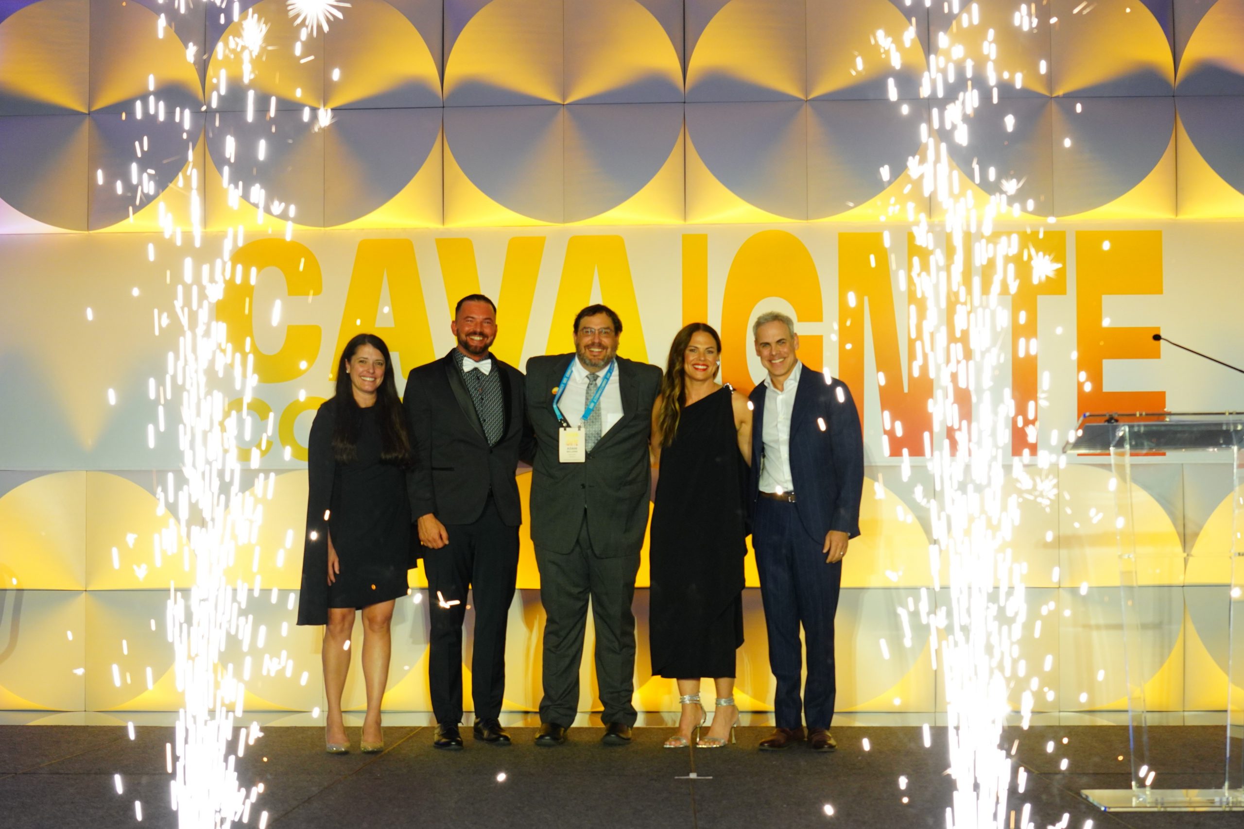 sparklers at corporate event award ceremony