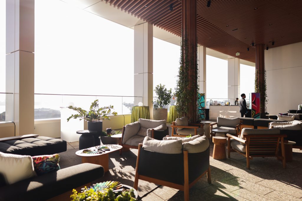 lounge area for pharma attendees