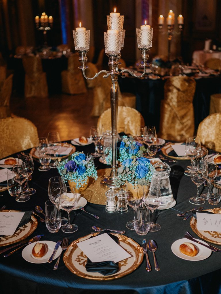 table setting for dinner celebration