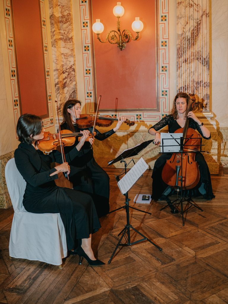 violinists performing