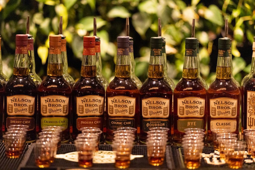 whiskey tasting station