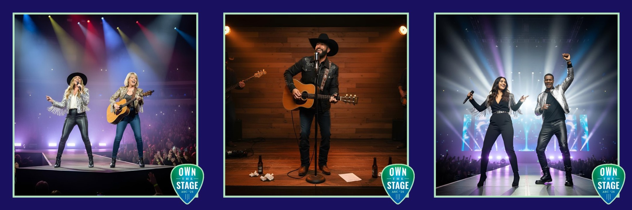 collage of AI photo booth pictures