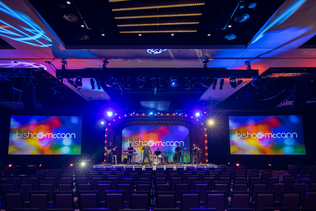 band on stage for life sciences conference