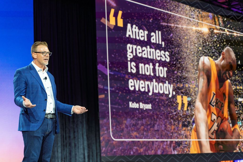 speaker presentation on stage