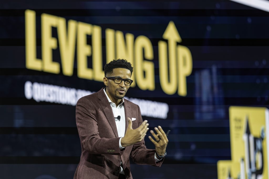 keynote speaker presenting