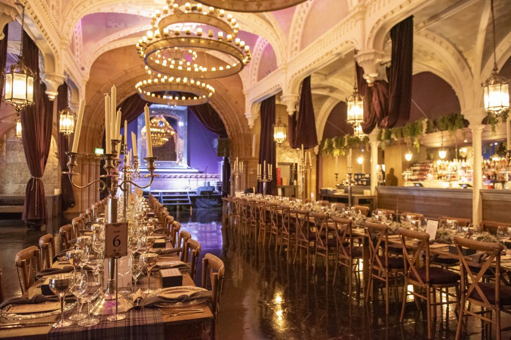 dinner setup for customer incentive trip