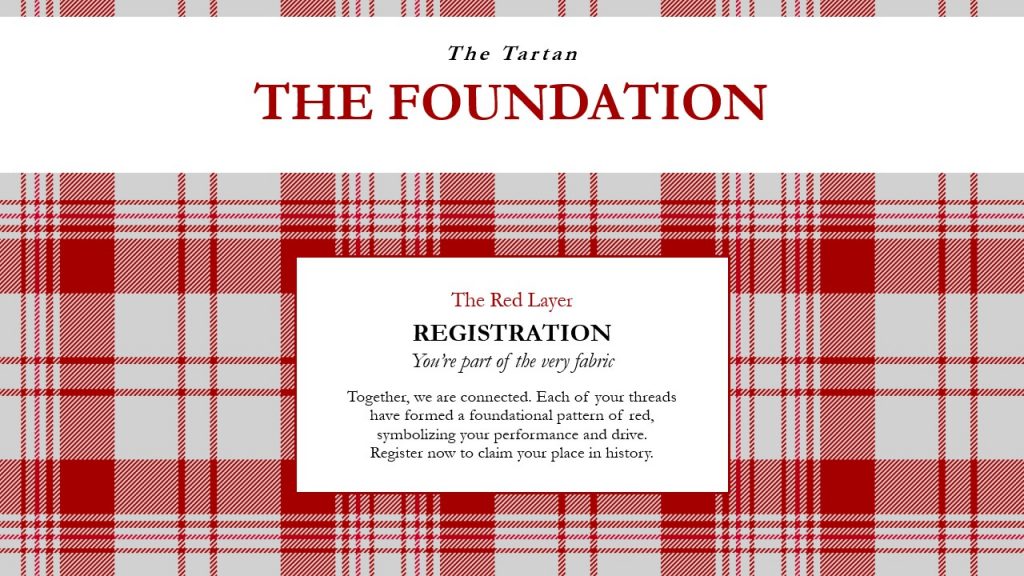 The Foundation: The Red Layer, Registration