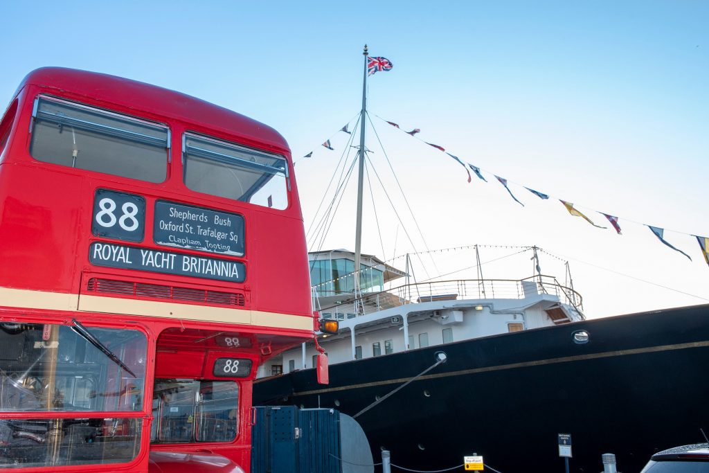 double-decker bus at Royal Yacht Britannia 