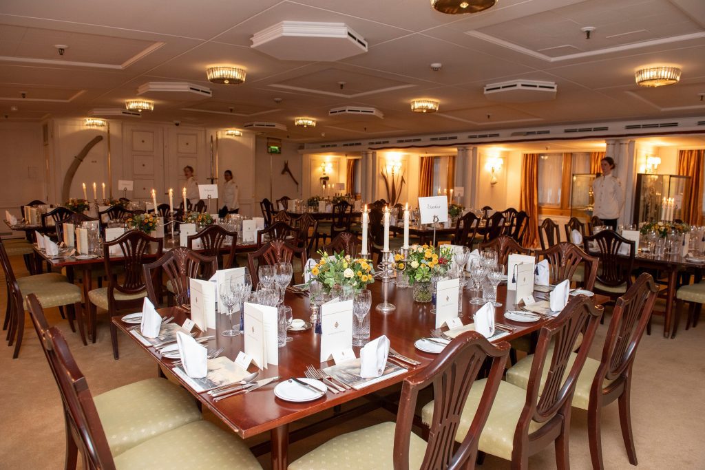dinner setup on Royal Yacht Britannia 